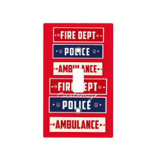 Fire Police Ambulance Thunder_Cove Light Switch Cover