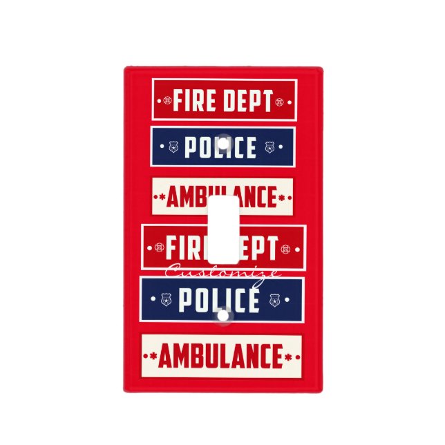 Fire Police Ambulance Thunder_Cove Light Switch Cover (Front)