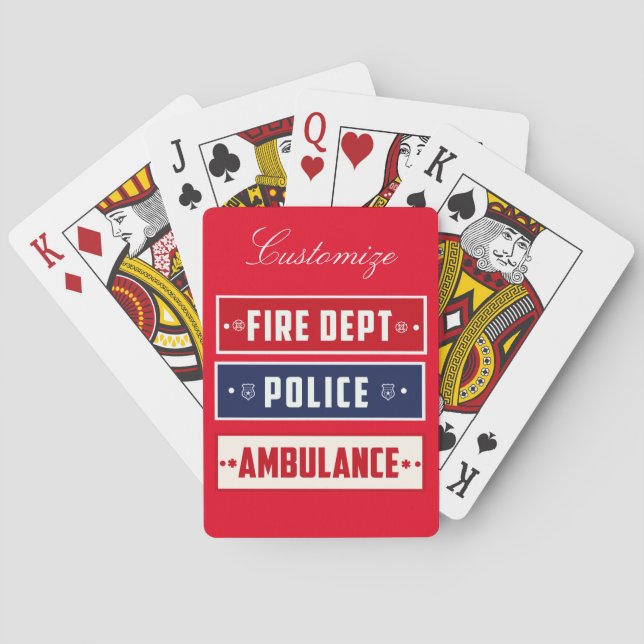 Fire Police Ambulance Thunder_Cove Poker Cards (Back)
