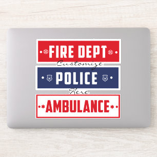 Fire Police Ambulance Thunder_Cove Sticker