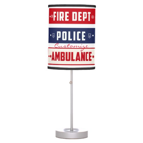 Fire Police Ambulance Thunder_Cove Table Lamp