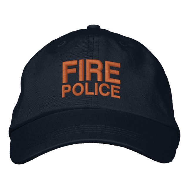 FIRE POLICE EMBROIDERED BASEBALL CAP (Front)