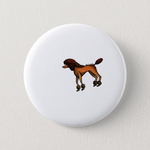 Fire Poodle  Button