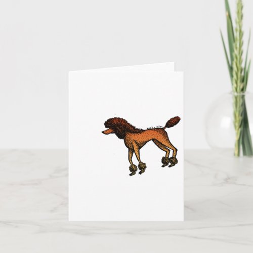 Fire Poodle  Card