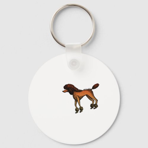 Fire Poodle  Keychain