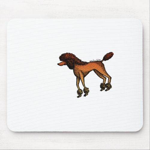 Fire Poodle  Mouse Pad