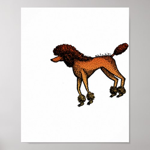 Fire Poodle  Poster