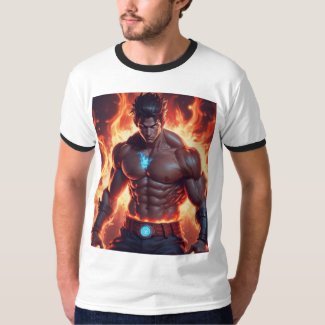 Fire Power - Anime Guy - Men's Shirt