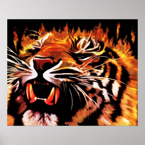 Fire Power Tiger Poster