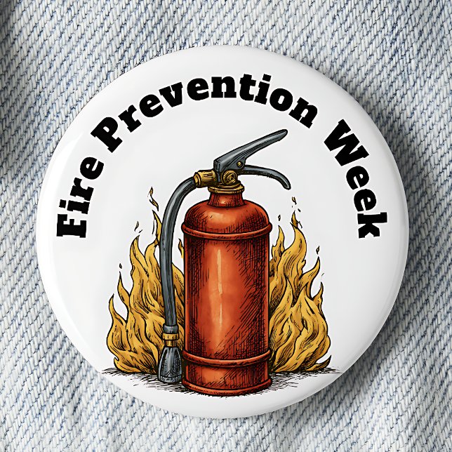 Fire Prevention Awareness Week Pinback Button (Creator Uploaded)