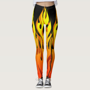 Fire Design Low Rise Leggings - ZaaXee - Beautify Your Looks