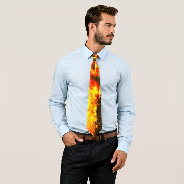 Fire Print Necktie (In Situ)