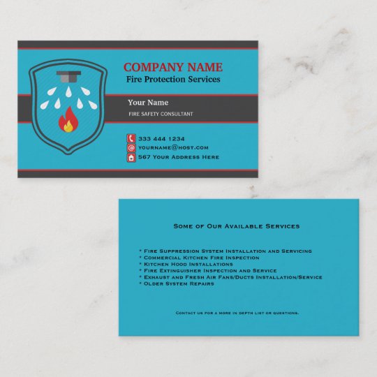 Fire Protection Shield Business Card 2