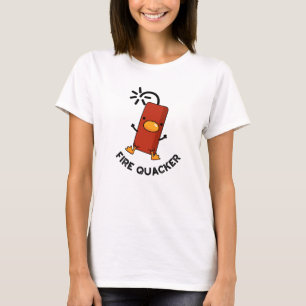Fire Quacker Funny Fireworks Pun  T-Shirt