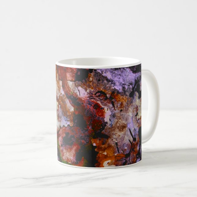 Fire Quartz Crystal Geode Marble Abstract Coffee Mug (Front Right)