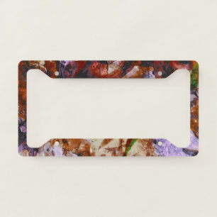 Fire Quartz Crystal Geode Marble Abstract License Plate Frame