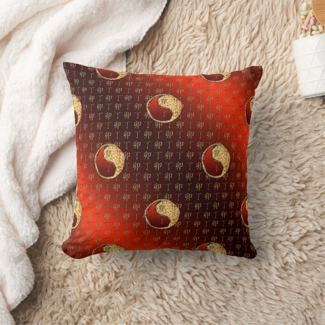  Fire Rabbit Throw Pillow (Blanket)