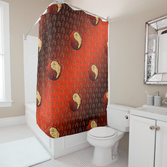 Fire Rat Duvet Cover Shower Curtain (In Situ)