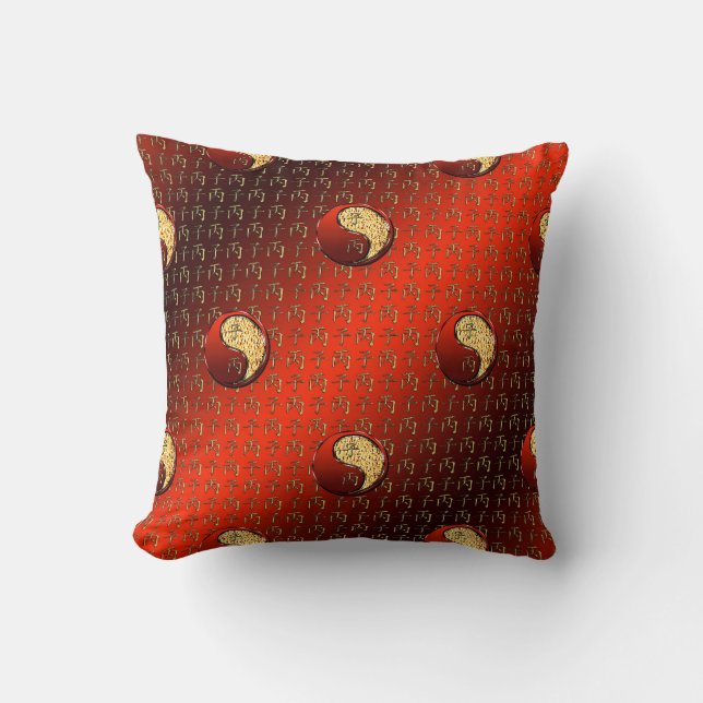 Fire Rat Throw Pillow (Front)