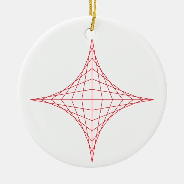 Fire (red) ceramic ornament (Front)