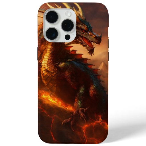 fire red dragon  iPhone 15 pro max case