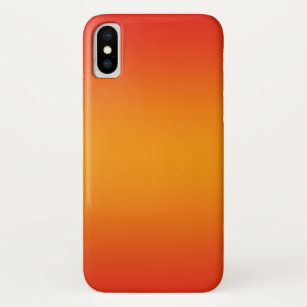 Fire Red Orange Gradient Color Ombre iPhone X Case