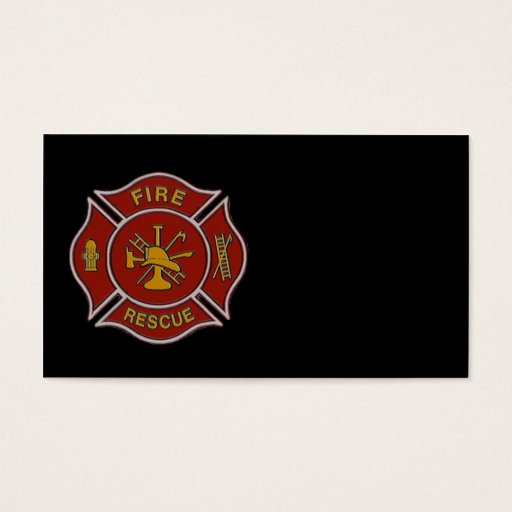 Customizable Fire Rescue Business Card Template