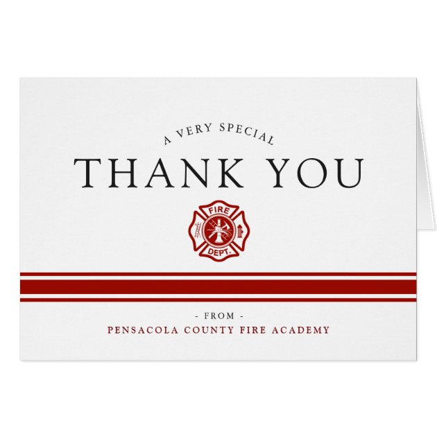Fire Rescue Academy Custom Congrats Invitation