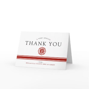 Fire Rescue Academy Custom Congrats Thank You Card