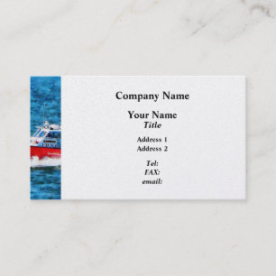 Fire Rescue Boat  - Platinum Finish Business Card