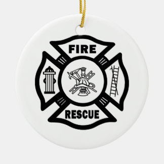 Fire Rescue Ceramic Ornament
