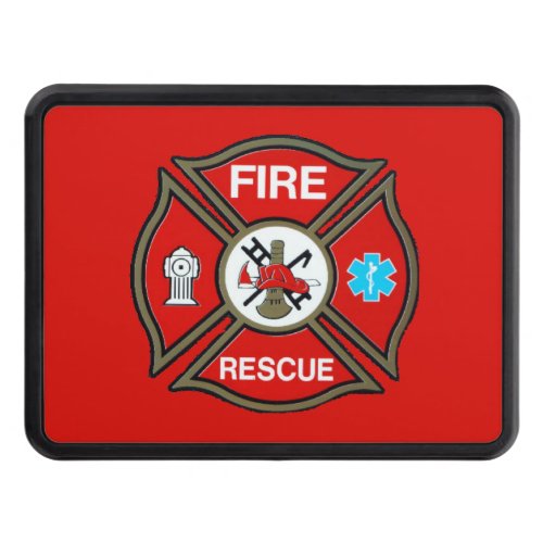 Fire Rescue EMT Maltese Cross Trailer Hitch Cover