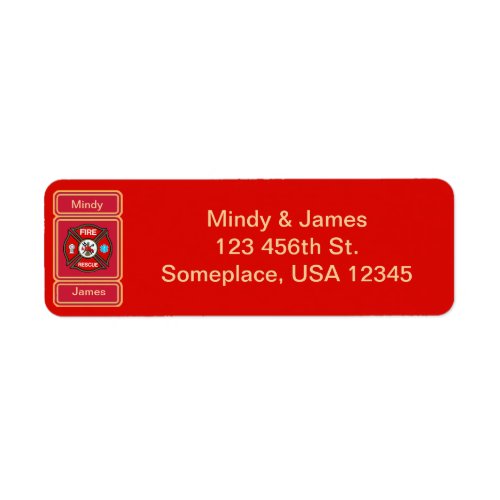 Fire_Rescue EMT Wedding Address Label