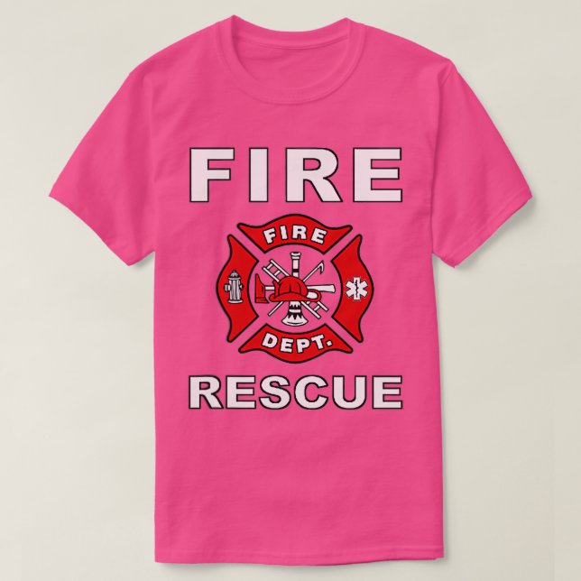 FIRE RESCUE FIRE FIGHTER FIREMAN KIDS YOUTH ADULT  T-Shirt (Design Front)