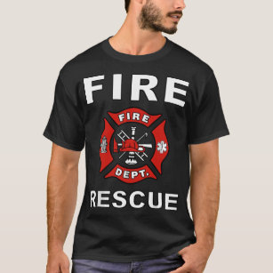 FIRE RESCUE FIRE FIGHTER FIREMAN YOUTH ADULT BOYS  T-Shirt