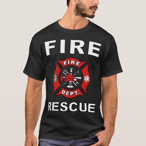 FIRE RESCUE FIRE FIGHTER FIREMAN YOUTH ADULT BOYS  T_Shirt