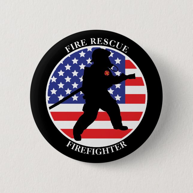 Fire Rescue Firefighter Button (Front)