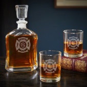 Fire & Rescue Firefighter Glass Set With Decanter (Front)