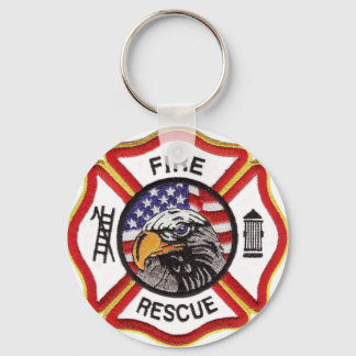 Fire Rescue Maltese Cross Keychain