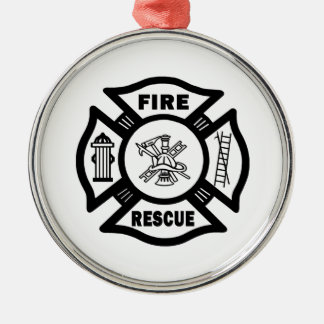 Fire Rescue Metal Ornament