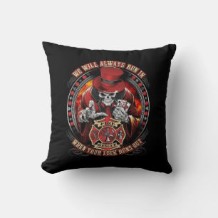 Fire Rescue We Always Run In Throw Pillow