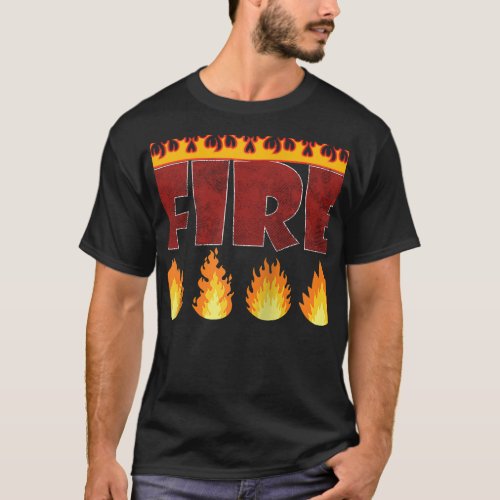 Fire Resistant Flame Hot Burning Costumes Matching T_Shirt