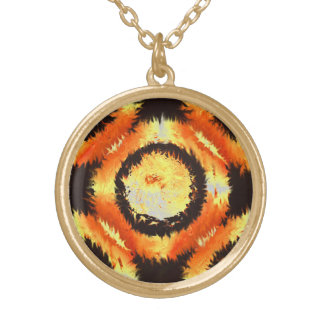 Fire Rings The Necklace. Gold Plated Necklace