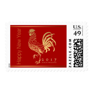 Fire Rooster New Year 2017 custom Postage