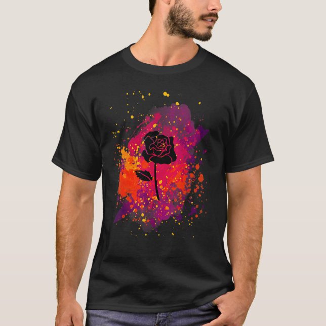 Fire Rose Rock´n Roll T-Shirt (Front)