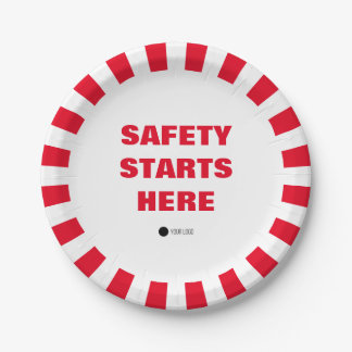 Fire Safety Department Office Party Round Paper Plates