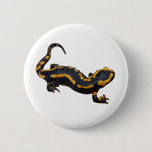 Fire Salamander Badge Pinback Button