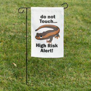 Fire Salamander Do Not Touch High Risk Alert Funny Garden Flag