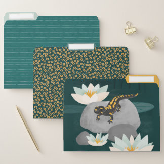 Fire Salamander Midnight Pond - File Folders
