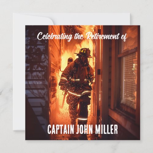 Fire service Retirement party invite